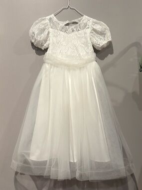 White Lace & Tulle Girls' Dress